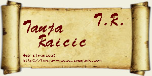 Tanja Raičić vizit kartica